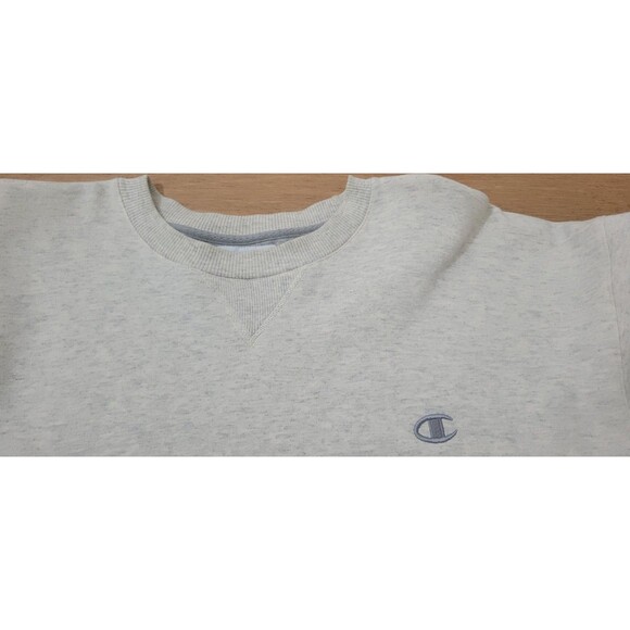 Champion Sweatshirt Mens 2XL Blank Casual White Fleece Crewneck BLANK Sweater - Picture 4 of 10